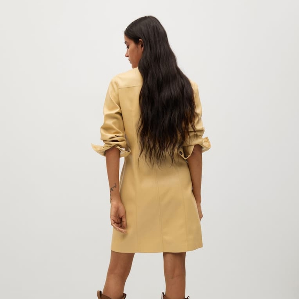 MANGO Faux leather dress - Picture 6 of 6